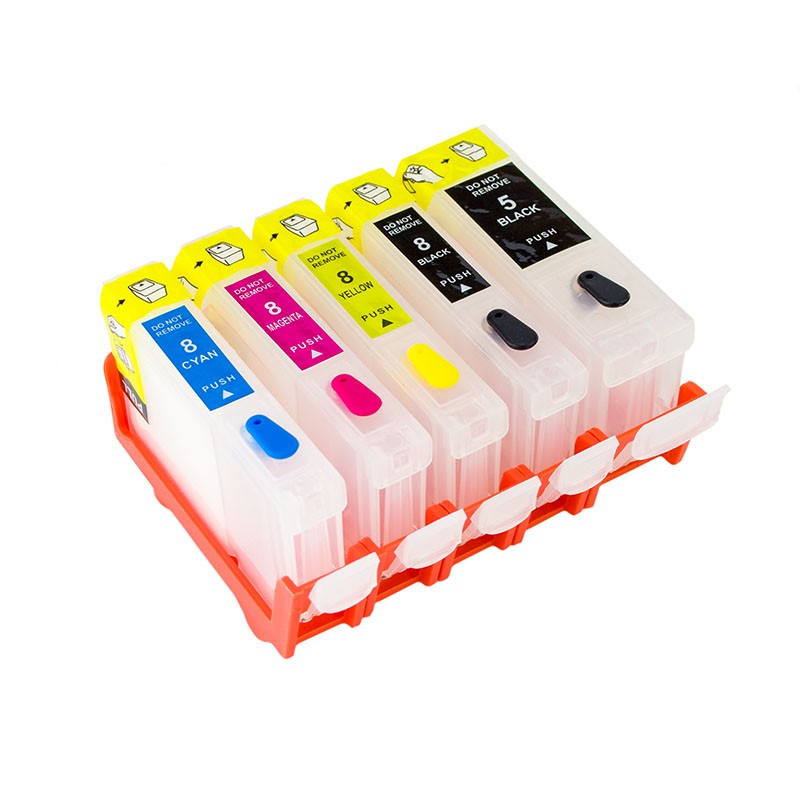Cartuse reincarcabile pentru Canon Cli8 Bk, Pgi5 Bk, Cli8C, Cli8M, Cli8Y - imagine 4